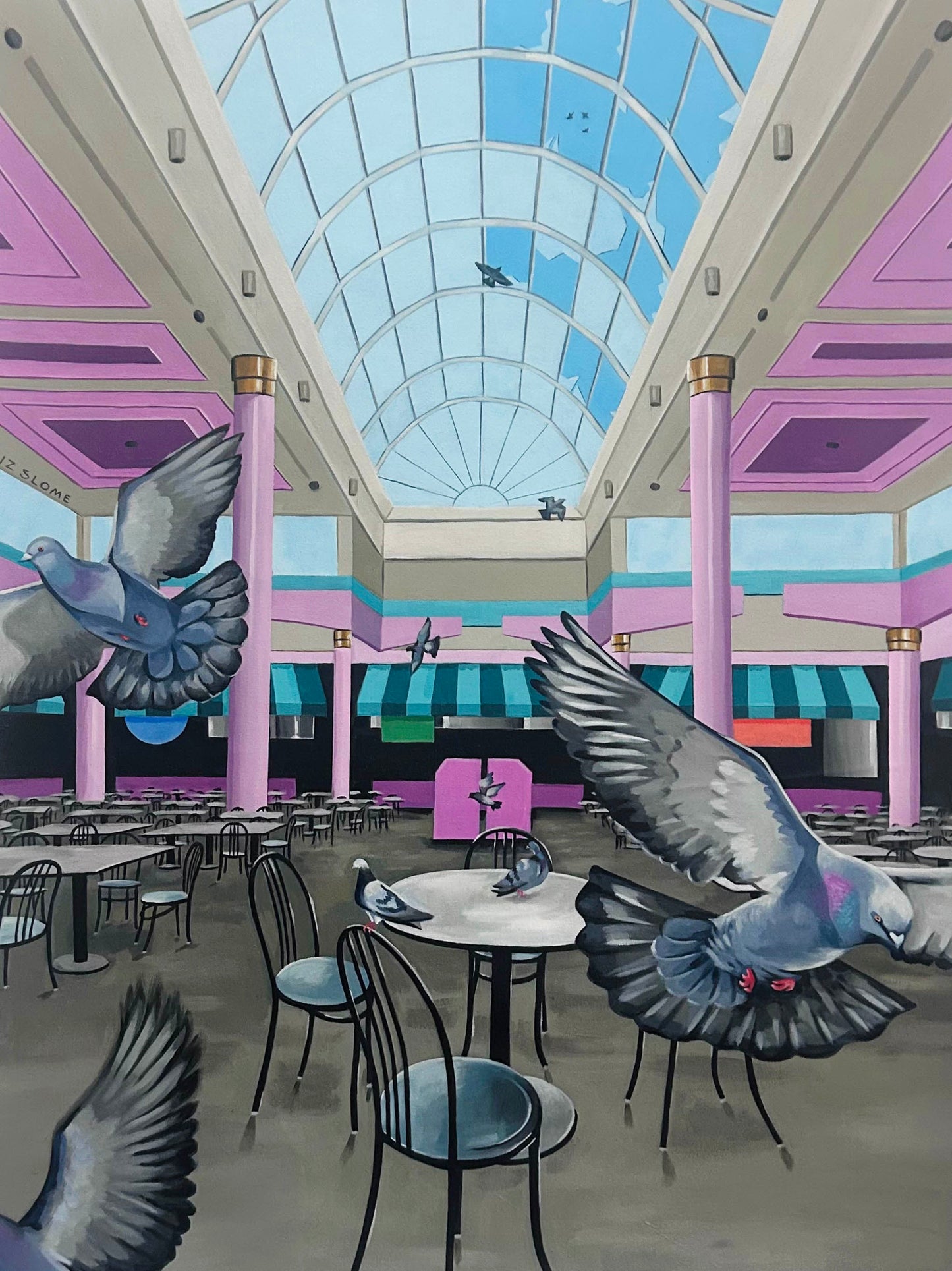 Pigeons at the Mall